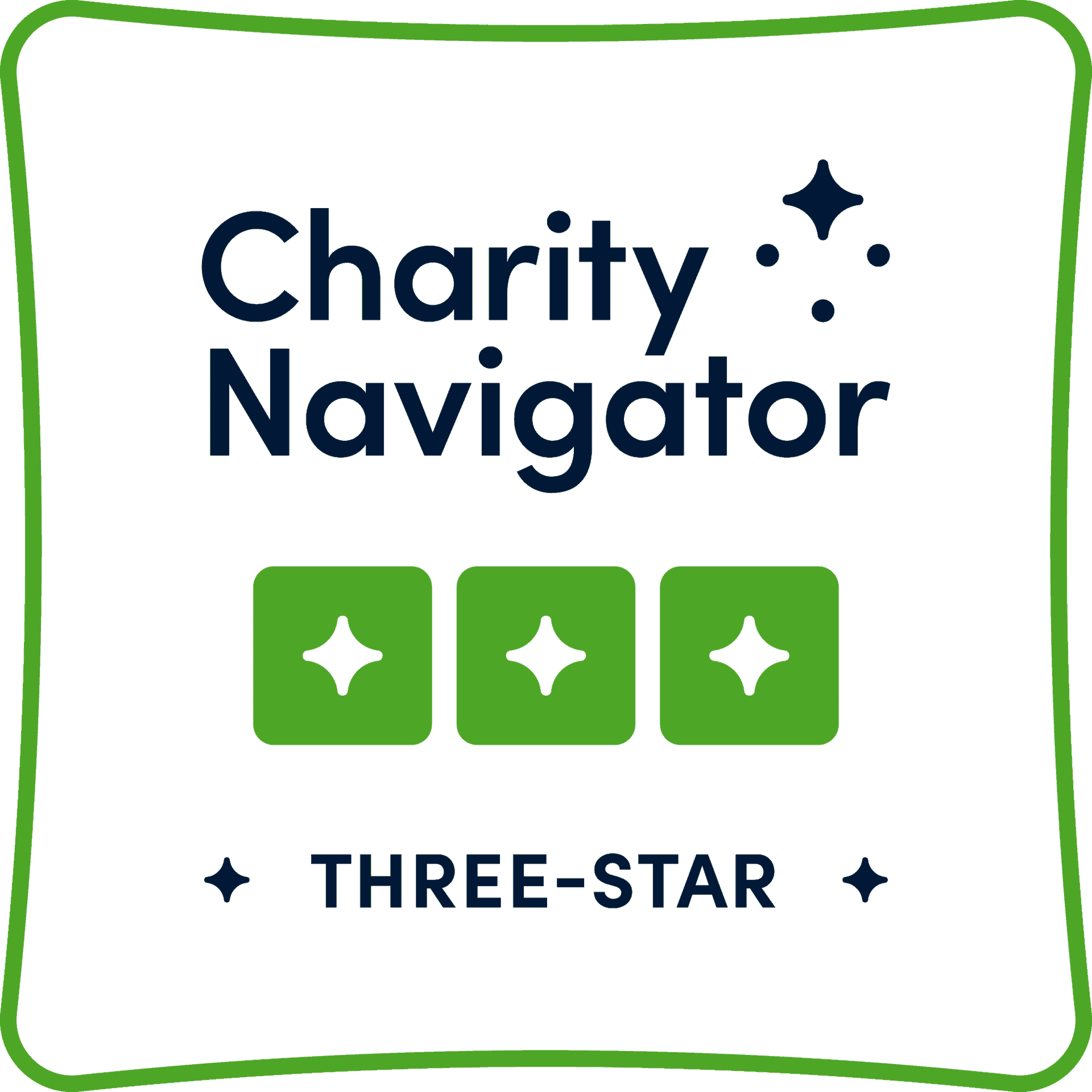 Charity Navigator. 3 Star badge.