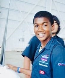Trayvon Martin at aviation camp